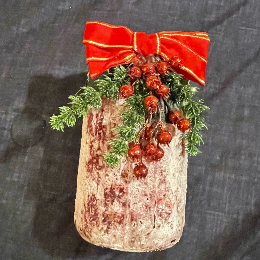 Christmasvase/candleholder up cycled